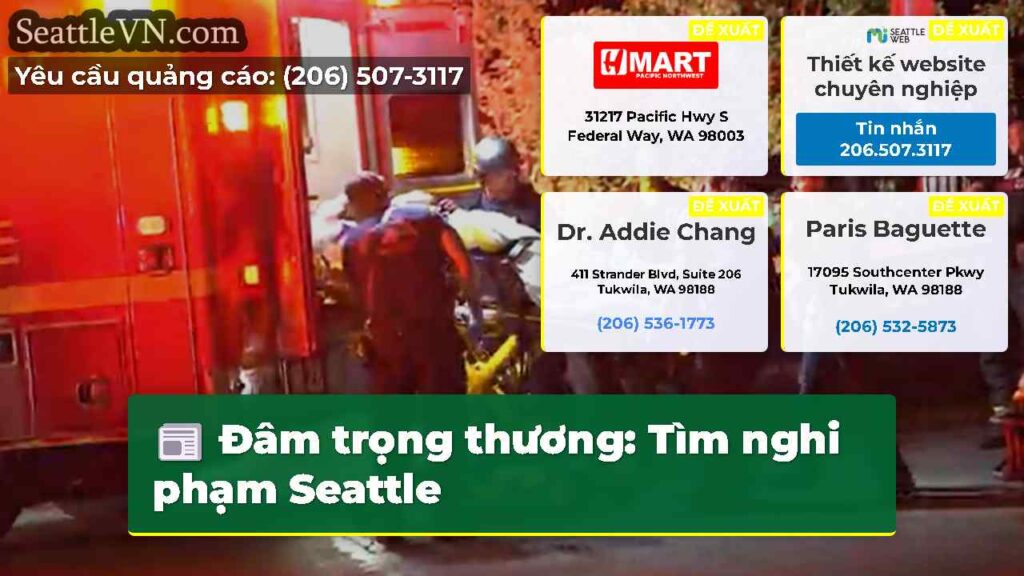 Đâm trọng thương: Tìm nghi phạm Seattle