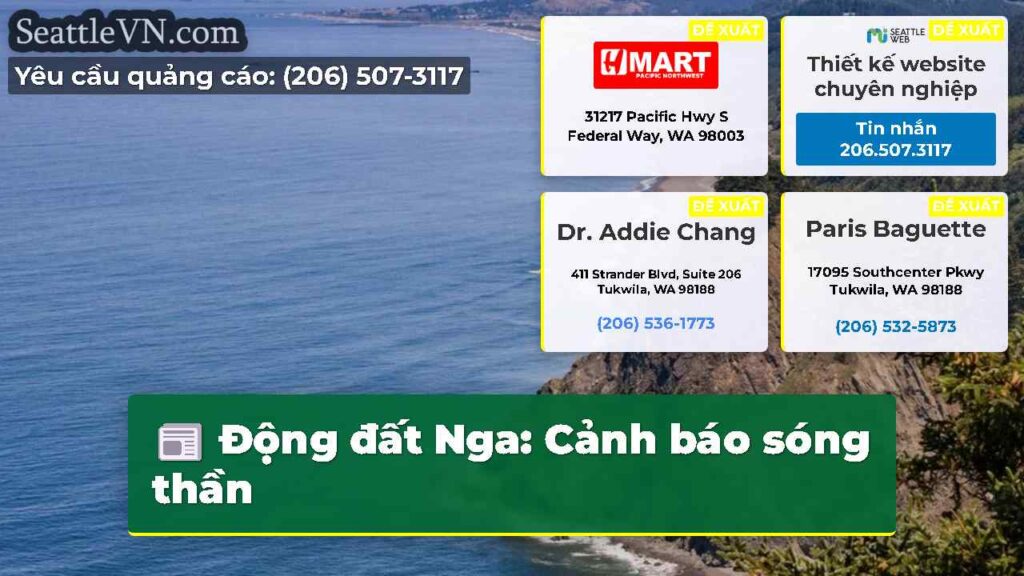 Động đất Nga: Cảnh báo sóng thần