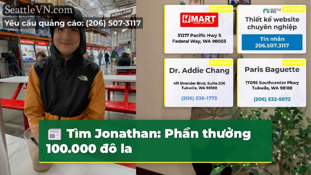 Tìm Jonathan: Phần thưởng 100.000 đô la