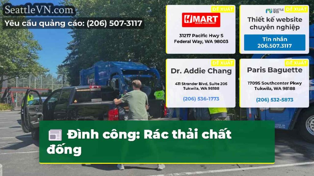 Đình công: Rác thải chất đống