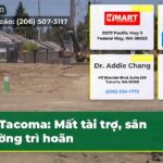 Tacoma Mất tài trợ sân trường trì hoãn