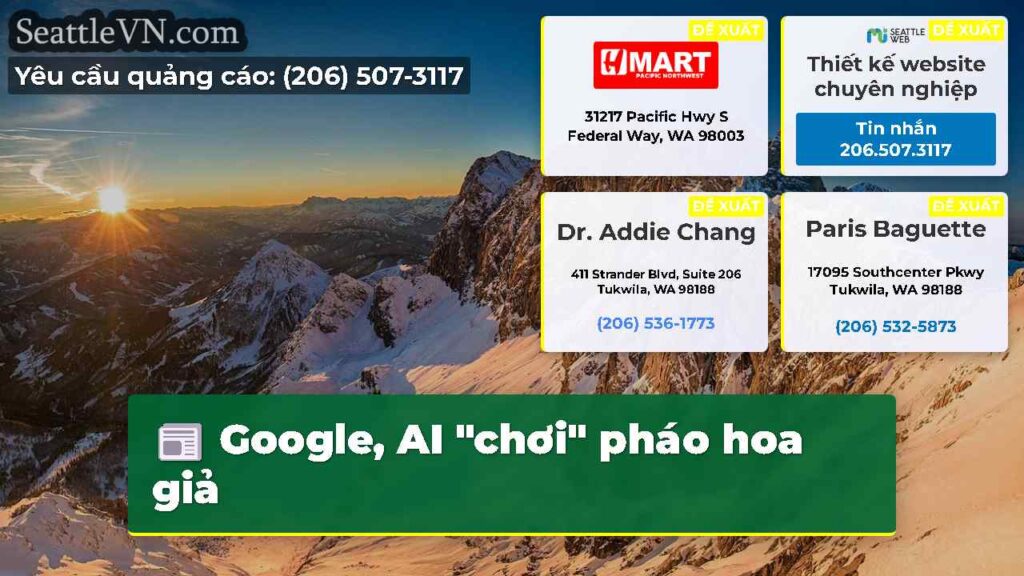 Google, AI "chơi" pháo hoa giả