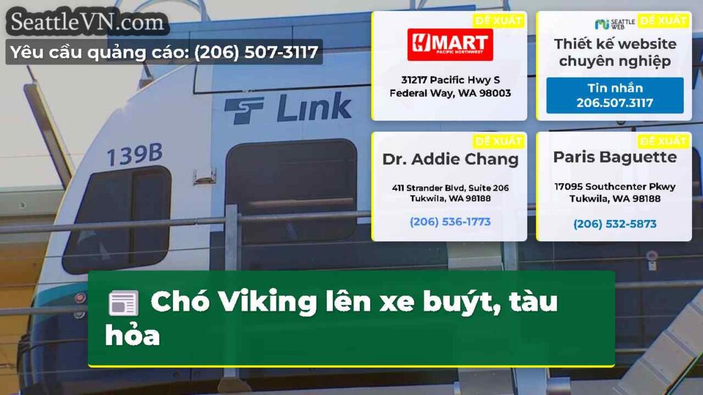 Chó Viking lên xe buýt, tàu hỏa