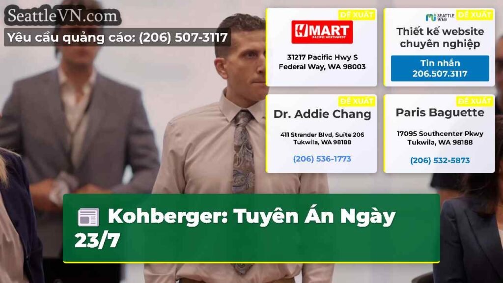 Kohberger: Tuyên Án Ngày 23/7