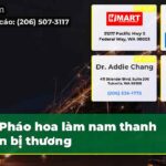 Pháo hoa làm nam thanh niên bị thương