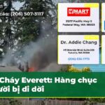 Cháy Everett Hàng chục người bị di dời