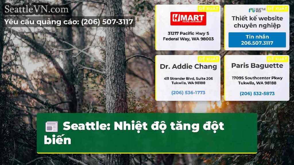 Seattle: Nhiệt độ tăng đột biến
