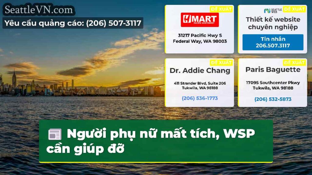 Người phụ nữ mất tích, WSP cần giúp đỡ