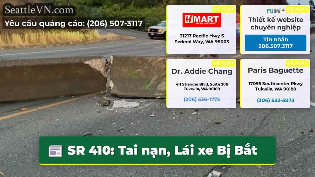 SR 410: Tai nạn, Lái xe Bị Bắt