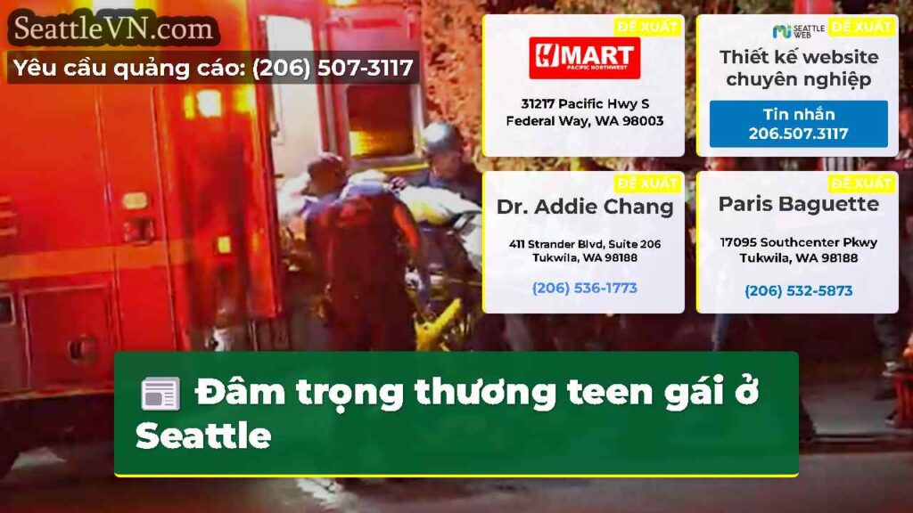 Đâm trọng thương teen gái ở Seattle