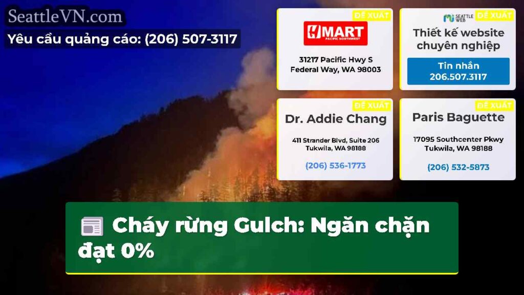 Cháy rừng Gulch: Ngăn chặn đạt 0%