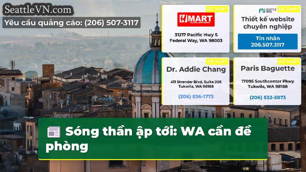 Sóng thần ập tới: WA cần đề phòng