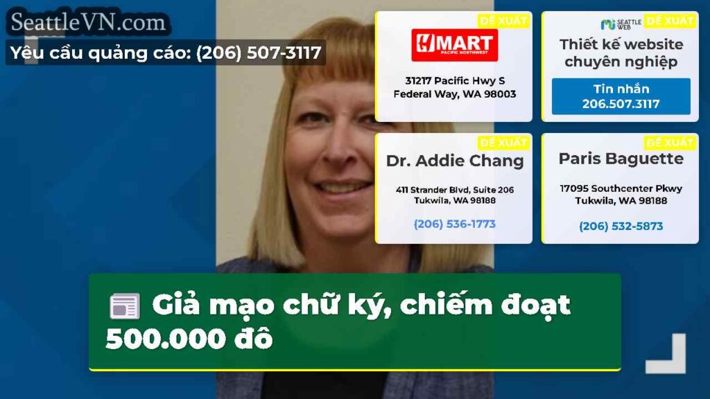 Giả mạo chữ ký, chiếm đoạt 500.000 đô