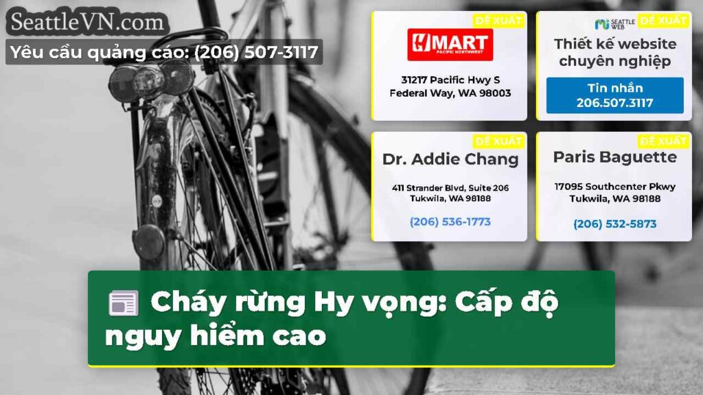 Cháy rừng Hy vọng: Cấp độ nguy hiểm cao