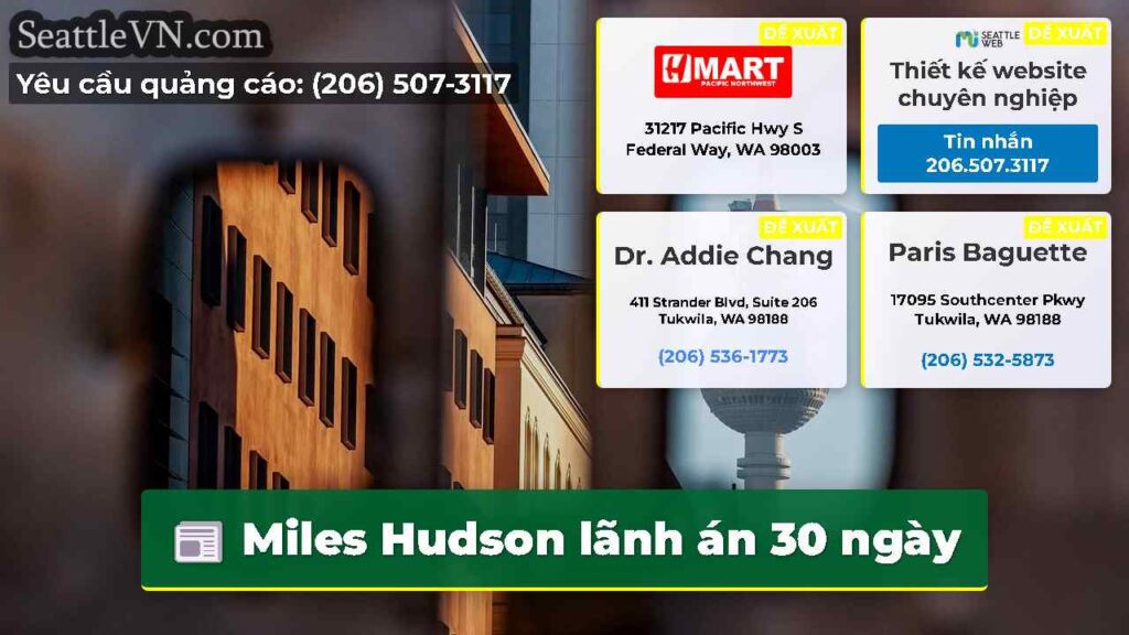 Miles Hudson lãnh án 30 ngày