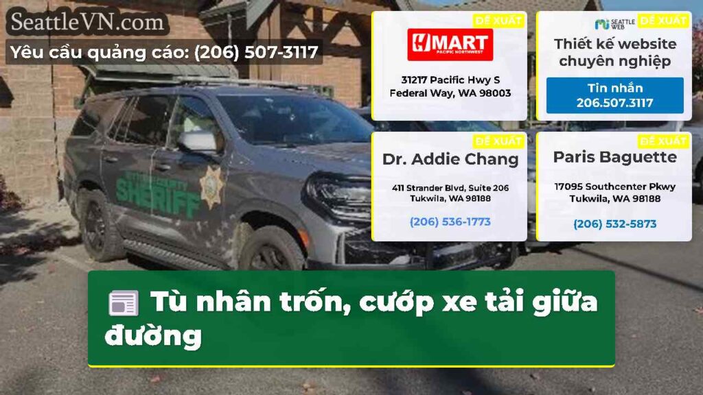 Tù nhân trốn, cướp xe tải giữa đường