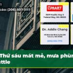 Thứ sáu mát mẻ mưa phùn Seattle
