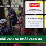 Giải cứu bé khỏi vách đá