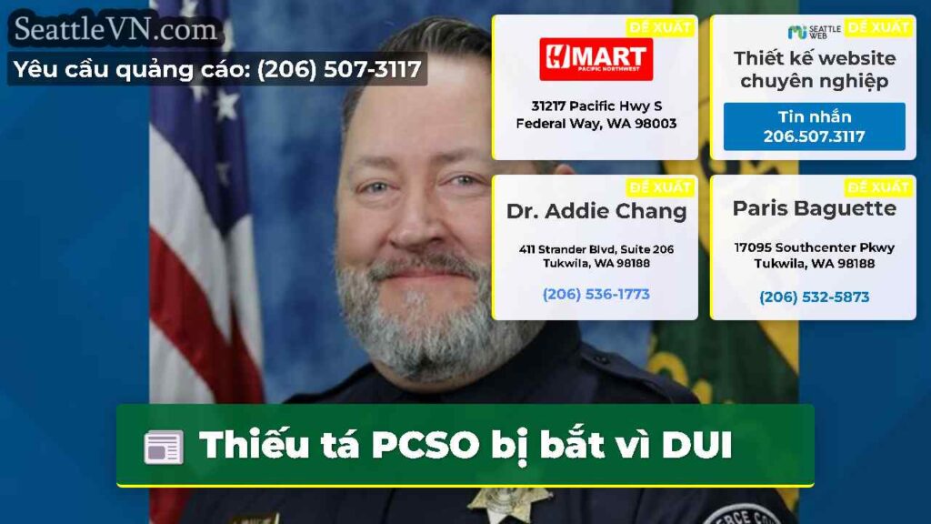 Thiếu tá PCSO bị bắt vì DUI
