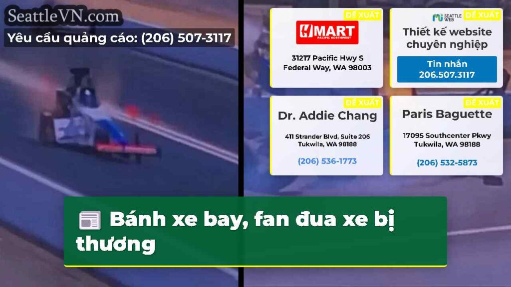 Bánh xe bay, fan đua xe bị thương