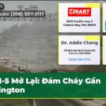 I-5 Mở Lại Đám Cháy Gần Arlington