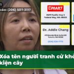 Xóa tên người tranh cử khỏi vụ kiện cây