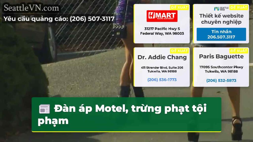 Đàn áp Motel, trừng phạt tội phạm