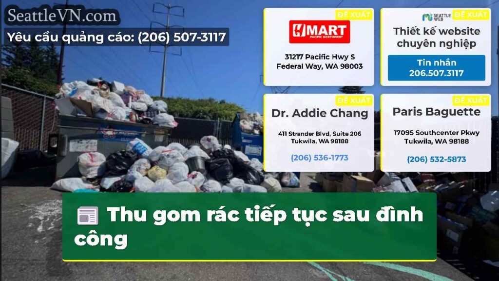 Thu gom rác tiếp tục sau đình công