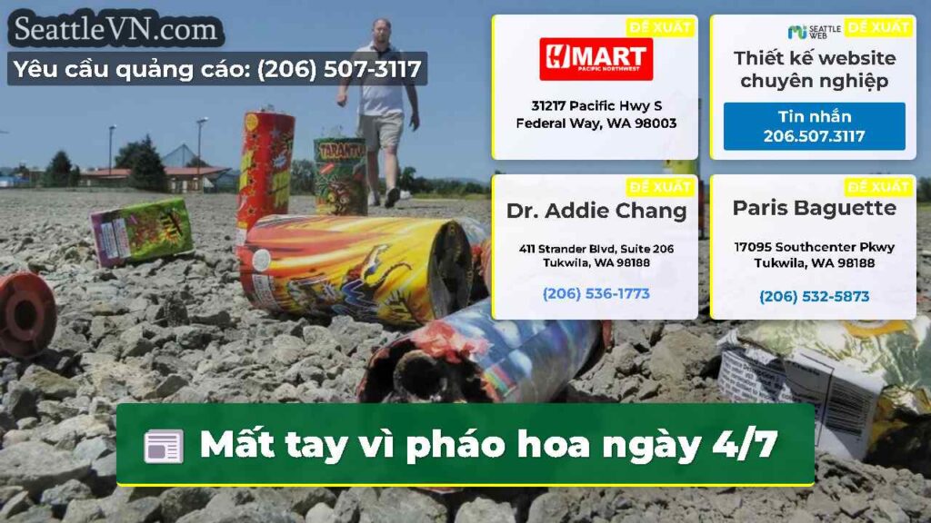 Mất tay vì pháo hoa ngày 4/7