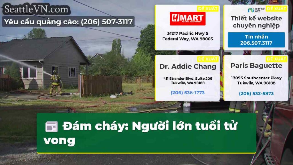 Đám cháy: Người lớn tuổi tử vong