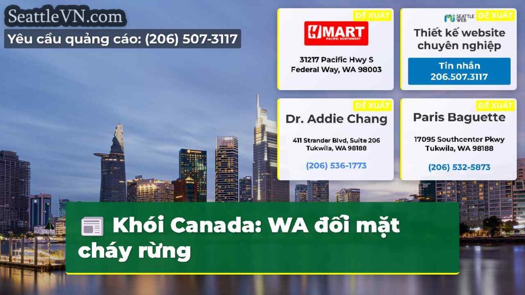 Khói Canada: WA đối mặt cháy rừng