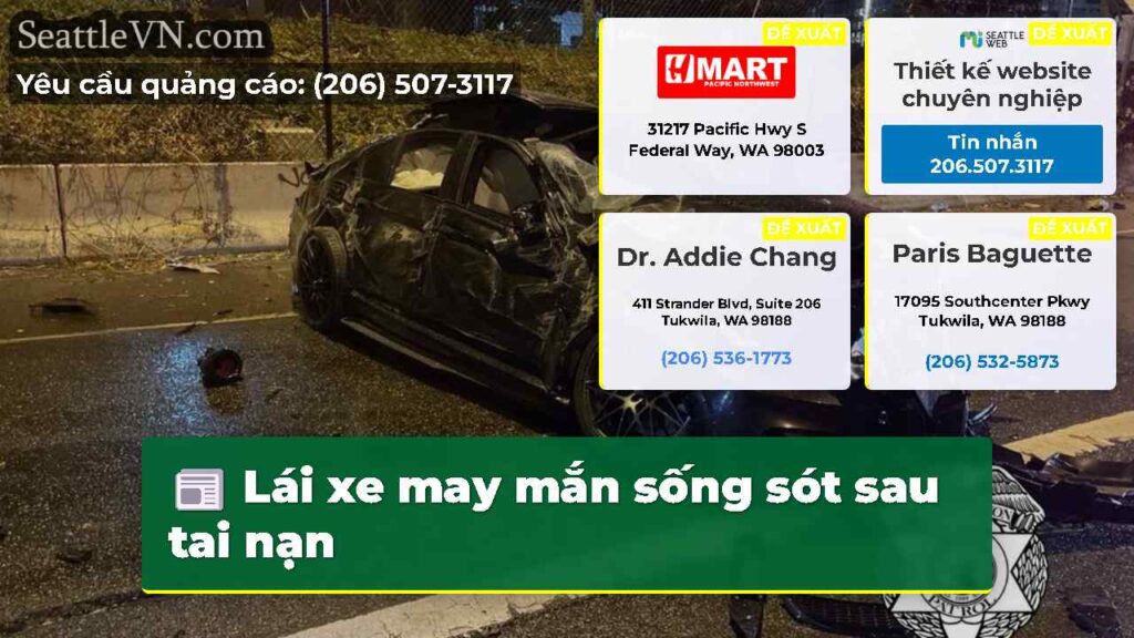 Lái xe may mắn sống sót sau tai nạn