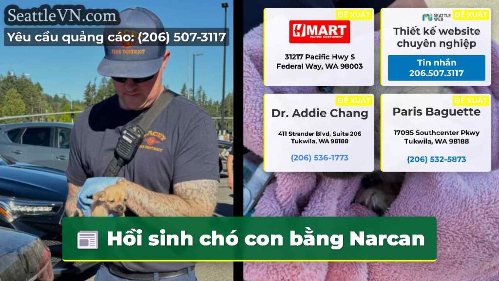 Hồi sinh chó con bằng Narcan