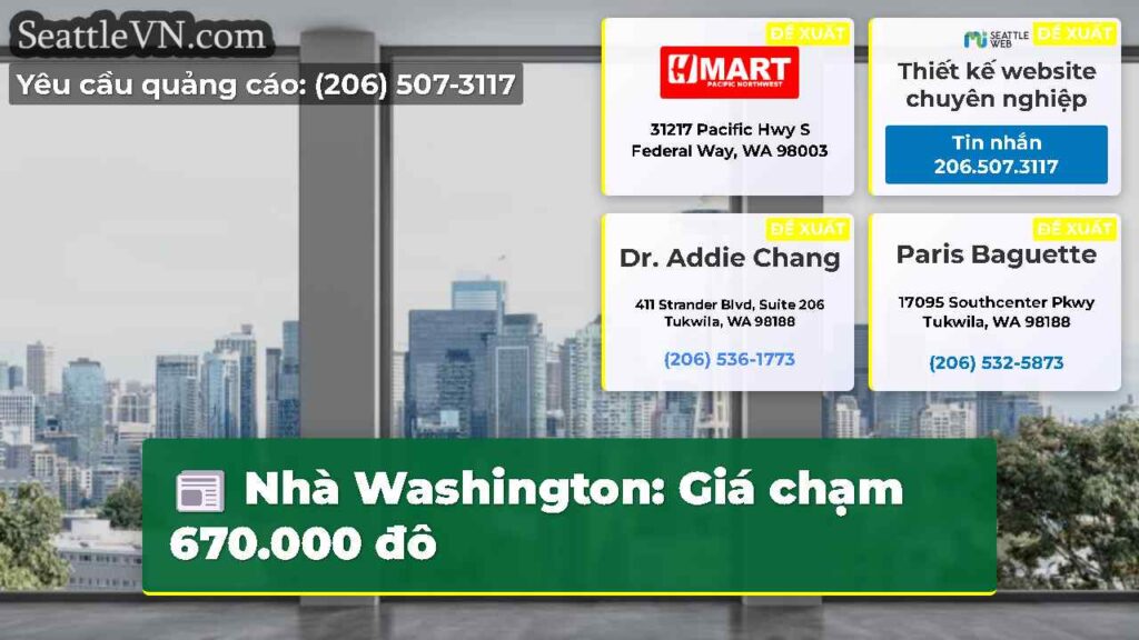 Nhà Washington: Giá chạm 670.000 đô