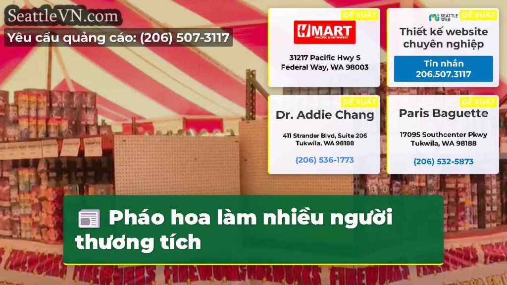 Pháo hoa làm nhiều người thương tích