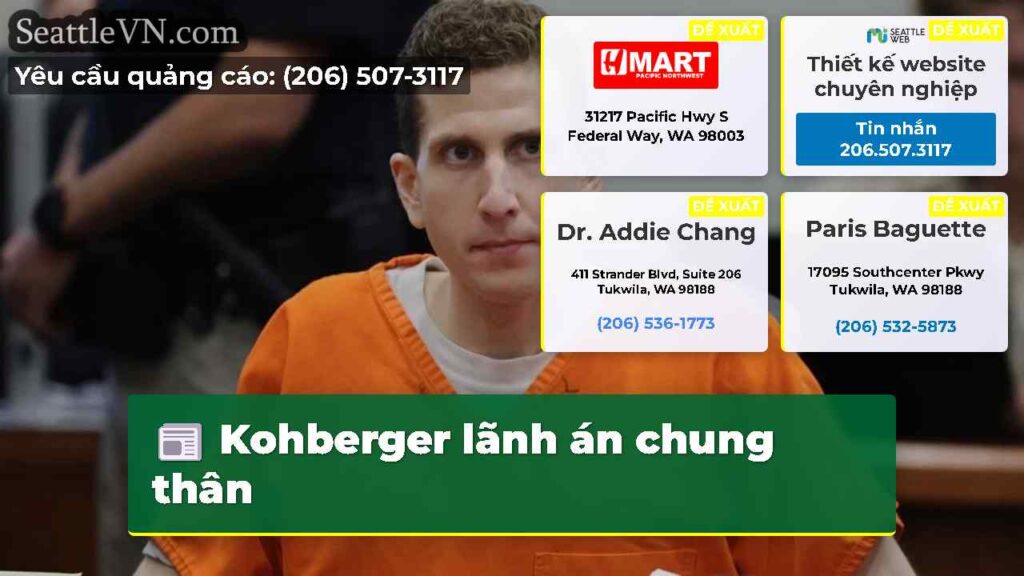 Kohberger lãnh án chung thân