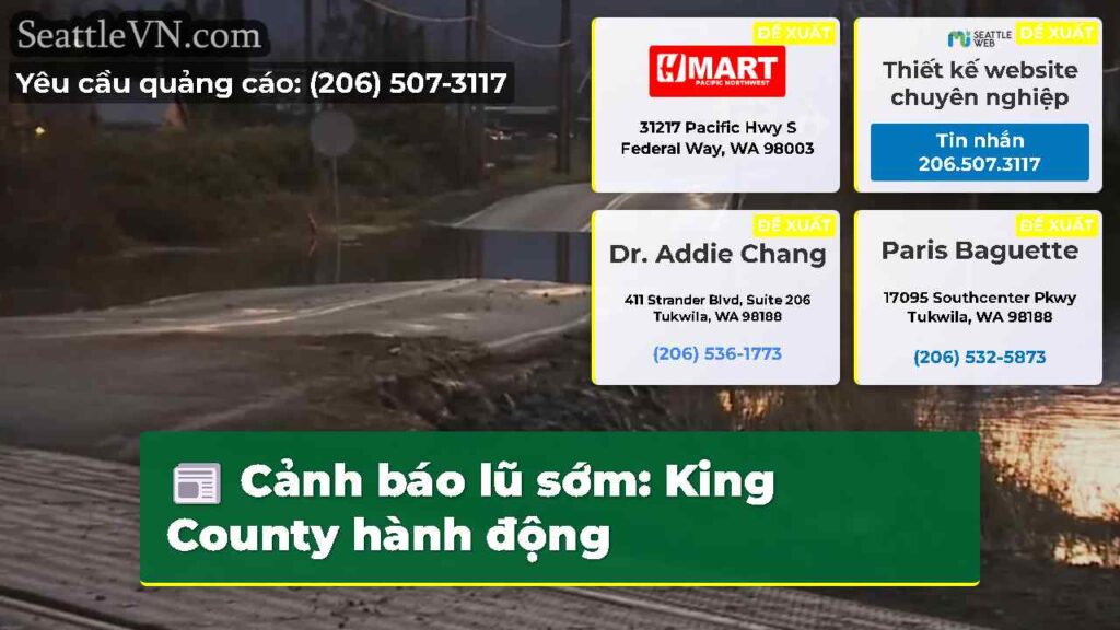 Cảnh báo lũ sớm: King County hành động