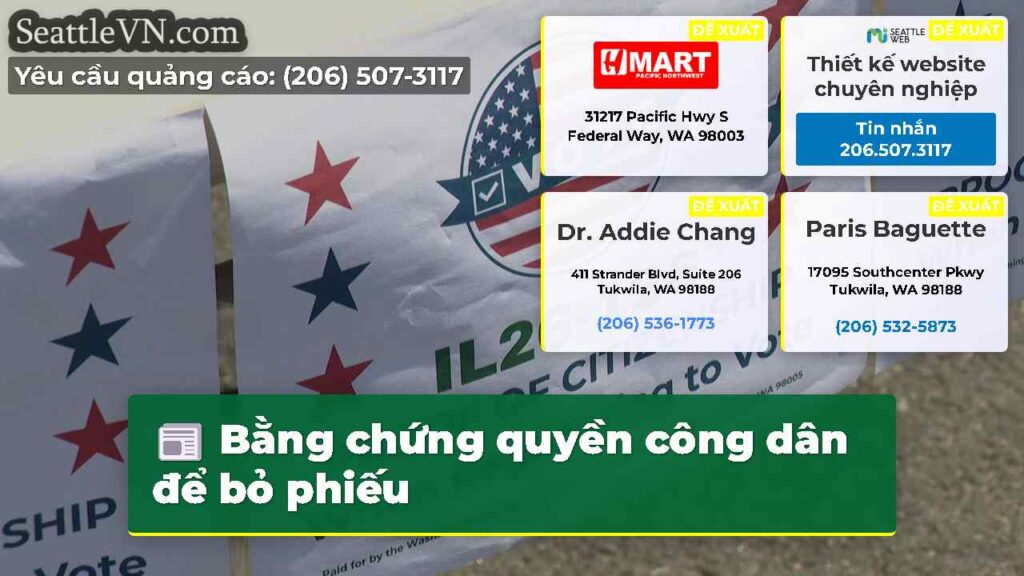 Bằng chứng quyền công dân để bỏ phiếu