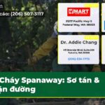 Cháy Spanaway Sơ tán & Chặn đường