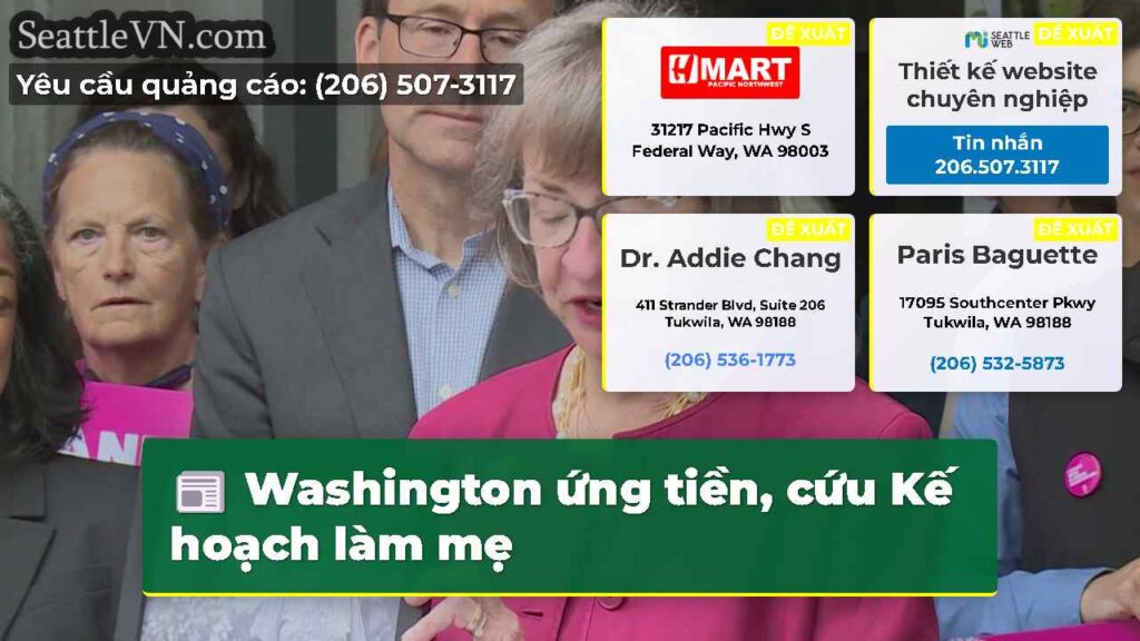 Washington ứng tiền, cứu Kế hoạch làm mẹ