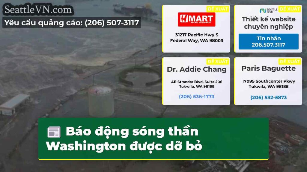 Báo động sóng thần Washington được dỡ bỏ