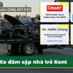 Xe đâm sập nhà trẻ Kent