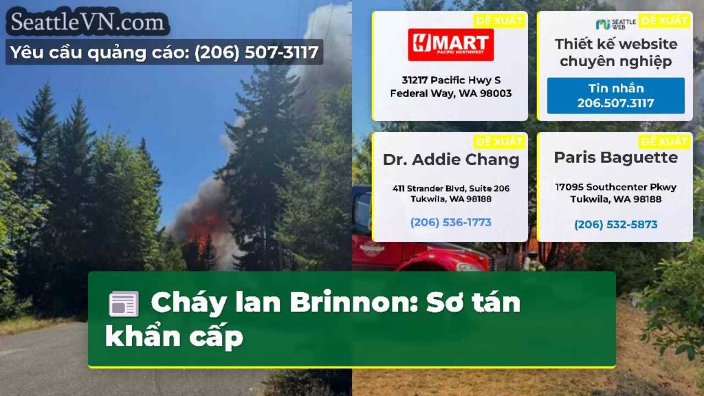 Cháy lan Brinnon: Sơ tán khẩn cấp