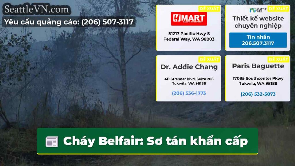 Cháy Belfair: Sơ tán khẩn cấp