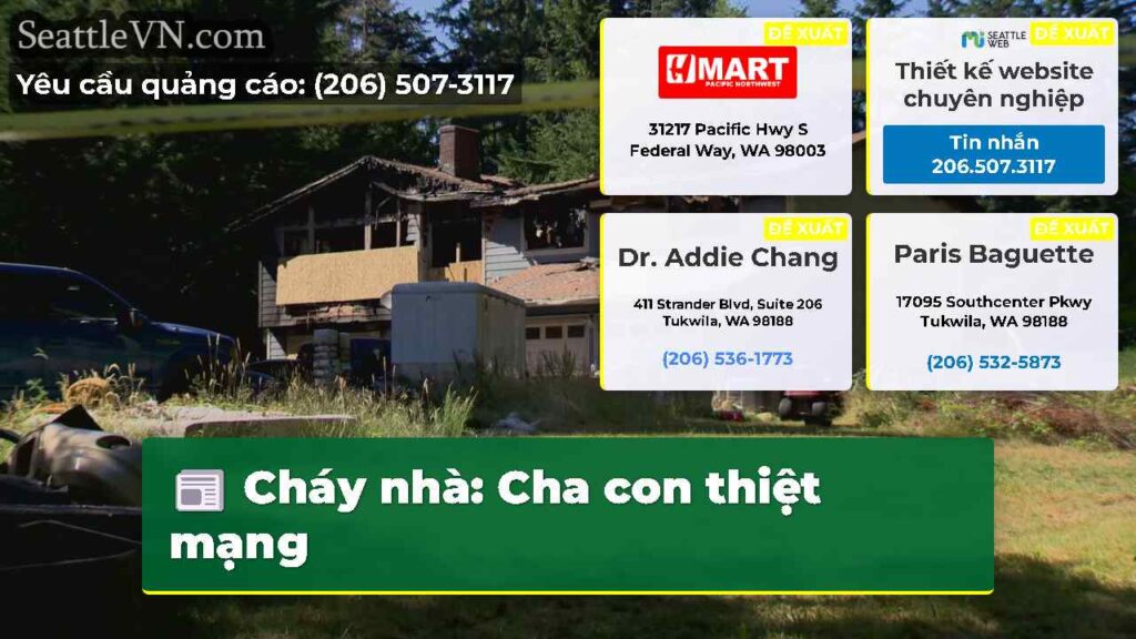 Cháy nhà: Cha con thiệt mạng