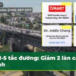 I-5 tắc đường Giảm 2 làn cầu kênh