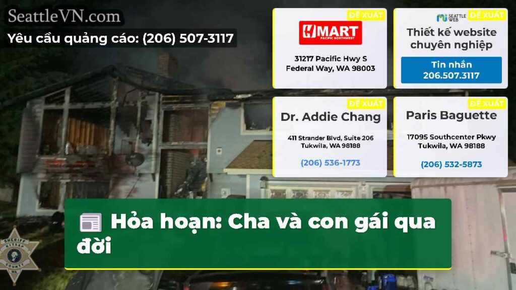 Hỏa hoạn: Cha và con gái qua đời
