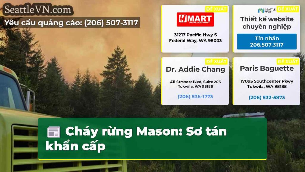 Cháy rừng Mason: Sơ tán khẩn cấp
