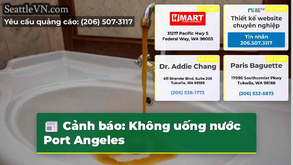 Cảnh báo: Không uống nước Port Angeles