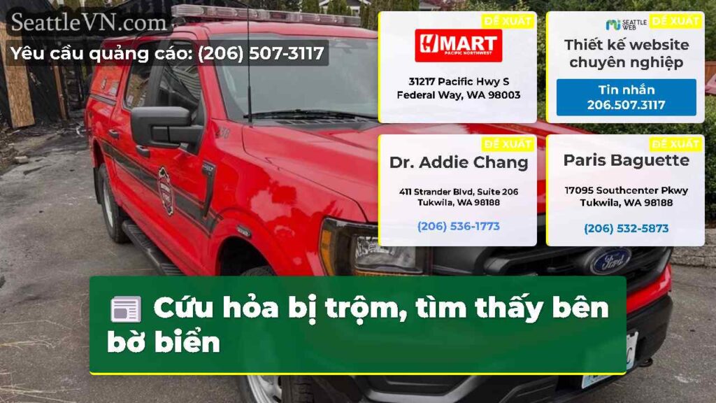 Cứu hỏa bị trộm, tìm thấy bên bờ biển